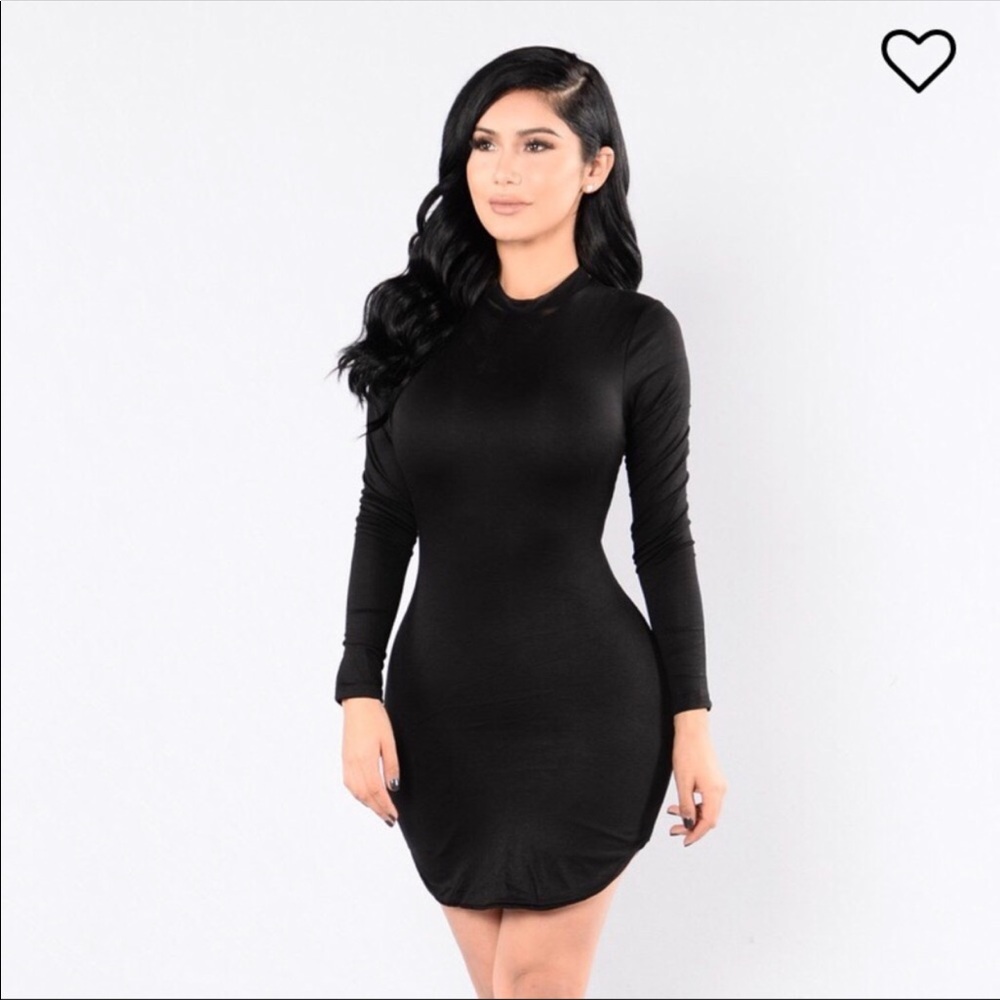 Black long sleeve dress